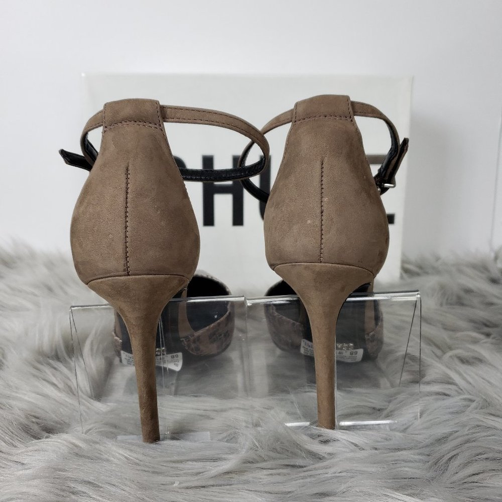 Schutz Women's Irma Ankle Strap Pump, Yucca/Black - Picture 5 of 10